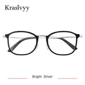 Krasivyy Pure Titanium Glasses Frame Men Square Myopia Prescription Eyeglasses Frames Women  Full-Rim Optical Korean Eyewear