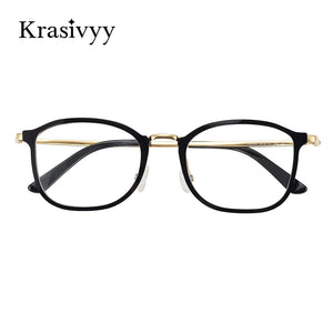 Krasivyy Pure Titanium Glasses Frame Men Square Myopia Prescription Eyeglasses Frames Women  Full-Rim Optical Korean Eyewear