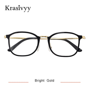 Krasivyy Pure Titanium Glasses Frame Men Square Myopia Prescription Eyeglasses Frames Women  Full-Rim Optical Korean Eyewear