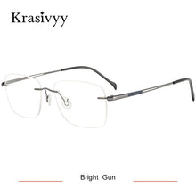 Load image into Gallery viewer, Krasivyy Rimless Titanium Glasses Frames Men   Ultralight Square Males Frameless Optical Prescription Eyeglasses