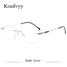 Load image into Gallery viewer, Krasivyy Rimless Titanium Glasses Frames Men   Ultralight Square Males Frameless Optical Prescription Eyeglasses