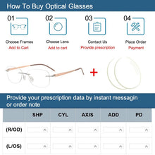 Load image into Gallery viewer, Krasivyy Rimless Titanium Glasses Frames Men Ultralight Screwless Optical Prescription Eyewear Women Oval Korean Eyeglasses