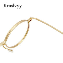 Load image into Gallery viewer, Krasivyy Vintage Pure Titanium Glasses Frame Men Round Luxury Brand Myopia Prescription Eyeglasses Women Italy Optical Eyewear