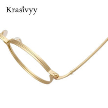 Load image into Gallery viewer, Krasivyy Vintage Pure Titanium Glasses Frame Men Round Luxury Brand Myopia Prescription Eyeglasses Women Italy Optical Eyewear