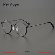 Load image into Gallery viewer, Krasivyy Vintage Pure Titanium Glasses Frame Men Round Luxury Brand Myopia Prescription Eyeglasses Women Italy Optical Eyewear
