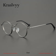Load image into Gallery viewer, Krasivyy Vintage Pure Titanium Glasses Frame Men Round Luxury Brand Myopia Prescription Eyeglasses Women Italy Optical Eyewear