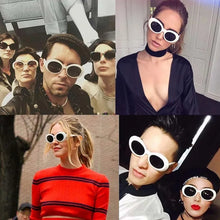 Load image into Gallery viewer, Kurt Cobain Retro Oval Sunglasses Man Vintage  Brand Sun Glasses Classic White Black Lentes De Sol Mujer