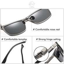 Carica l&#39;immagine nel visualizzatore di Gallery, LM Photochromic Trending Styles Aluminium Magnesium Glass Square Men Sunglasses Women Polarized Sun glasses Sport Oculos de sol