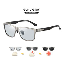 Carica l&#39;immagine nel visualizzatore di Gallery, LM Photochromic Trending Styles Aluminium Magnesium Glass Square Men Sunglasses Women Polarized Sun glasses Sport Oculos de sol