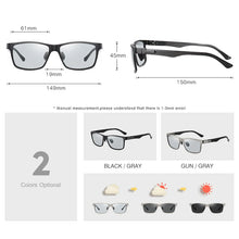 Carica l&#39;immagine nel visualizzatore di Gallery, LM Photochromic Trending Styles Aluminium Magnesium Glass Square Men Sunglasses Women Polarized Sun glasses Sport Oculos de sol