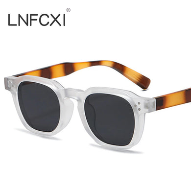 LNFCXI Vintage Rivet Oval Sunglasses Women Men Luxury Brand Designer Sun Glasses Anti Blue Light Eyeglasses Frame