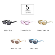 Carica l&#39;immagine nel visualizzatore di Gallery, LNFCXI New Quality Silver Purple Unique Cat Eye Women Sunglasses Retro Double Color Men Trending Sun Glasses Shades UV400
