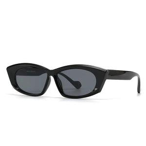 LNFCXI New Quality Silver Purple Unique Cat Eye Women Sunglasses Retro Double Color Men Trending Sun Glasses Shades UV400