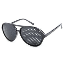 Load image into Gallery viewer, LONSY High quality Black Unisex Care Pin hole Eyeglasses Pinhole Glasses Eye Exercise Eyesight Improve Plastic