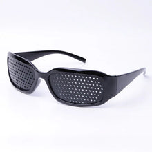 Load image into Gallery viewer, LONSY High quality Black Unisex Care Pin hole Eyeglasses Pinhole Glasses Eye Exercise Eyesight Improve Plastic