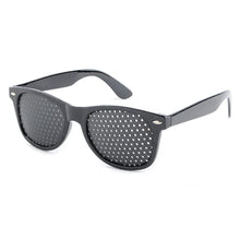 Load image into Gallery viewer, LONSY High quality Black Unisex Care Pin hole Eyeglasses Pinhole Glasses Eye Exercise Eyesight Improve Plastic
