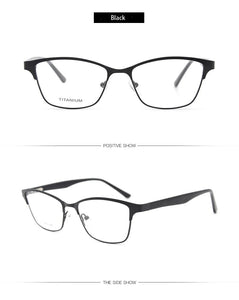 LUCIDIE  Fashion Brand Design Titanium Square Optical Eyeglasses Frame Men Women Glasses Unisex Myopia Prescription Eyewear