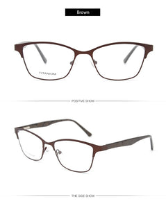 LUCIDIE  Fashion Brand Design Titanium Square Optical Eyeglasses Frame Men Women Glasses Unisex Myopia Prescription Eyewear