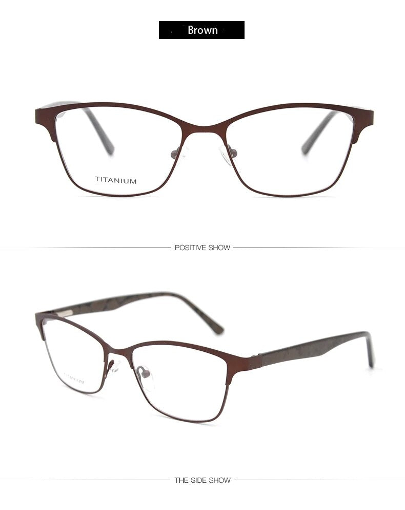 LUCIDIE  Fashion Brand Design Titanium Square Optical Eyeglasses Frame Men Women Glasses Unisex Myopia Prescription Eyewear