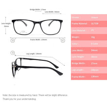 Load image into Gallery viewer, LUCIDIE   Women Eyewear square ULTEM Glasses Clear lens Regular eyeglasses unisex Comfort Spectacles  For Men Glasses