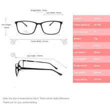 Load image into Gallery viewer, LUCIDIE   Men Ultem Glasses Frame Square Women Frames Eyeglasses Male Business Style Clear Lens Eyewear Unisex Spectacles