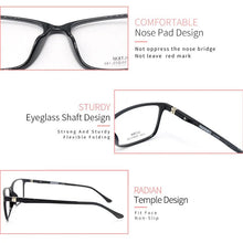 Load image into Gallery viewer, LUCIDIE   Men Ultem Glasses Frame Square Women Frames Eyeglasses Male Business Style Clear Lens Eyewear Unisex Spectacles