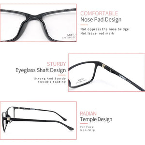 LUCIDIE   Men Ultem Glasses Frame Square Women Frames Eyeglasses Male Business Style Clear Lens Eyewear Unisex Spectacles