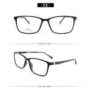 LUCIDIE   Men Ultem Glasses Frame Square Women Frames Eyeglasses Male Business Style Clear Lens Eyewear Unisex Spectacles