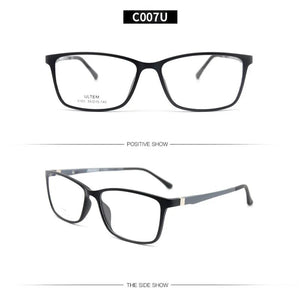 LUCIDIE   Men Ultem Glasses Frame Square Women Frames Eyeglasses Male Business Style Clear Lens Eyewear Unisex Spectacles