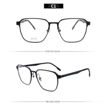 Load image into Gallery viewer, LUCIDIE  Square Ultralight Glasses Man Aluminum Eyeglasses Clear Lens Oversized Frame Female Myopia Prescription Eyewear