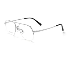 Load image into Gallery viewer, Large Size Eyeglasses Man  Retro Ultra Light Alloy Eyewear Pilot Double Bridge Glasses Optical Prescription Frame Woman