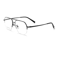 Load image into Gallery viewer, Large Size Eyeglasses Man  Retro Ultra Light Alloy Eyewear Pilot Double Bridge Glasses Optical Prescription Frame Woman