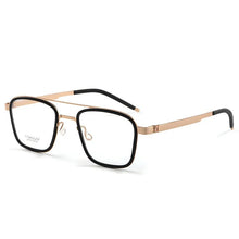 Load image into Gallery viewer, Lightweight B-Titanium Vintage Oversized Frame51-21-145Unisex Square Big Double-Bridge FullrimZero-Pressure Elastic Hinge