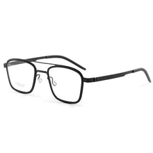 Load image into Gallery viewer, Lightweight B-Titanium Vintage Oversized Frame51-21-145Unisex Square Big Double-Bridge FullrimZero-Pressure Elastic Hinge