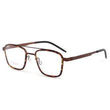 Load image into Gallery viewer, Lightweight B-Titanium Vintage Oversized Frame51-21-145Unisex Square Big Double-Bridge FullrimZero-Pressure Elastic Hinge