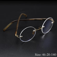 Load image into Gallery viewer, Limited Edition Vintage Myopia Shpere Optical Eyeglass Rimless Frame Natural Buffalo Horn Retro Real Round Women Man Top Quality