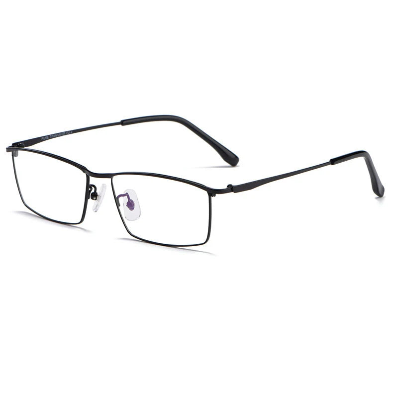Logorela J85517 Men Pure Titanium Glasses Frame  Male Square Ultralight Eye Myopia Prescription Eyeglasses