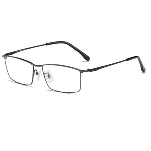 Logorela J85517 Men Pure Titanium Glasses Frame  Male Square Ultralight Eye Myopia Prescription Eyeglasses