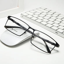 Load image into Gallery viewer, Logorela Men Pure Titanium Glasses Frame Male Square Ultralight Eye Myopia Prescription Eyeglasses 9013