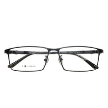 Load image into Gallery viewer, Logorela Men Pure Titanium Glasses Frame Male Square Ultralight Eye Myopia Prescription Eyeglasses 9013