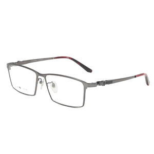 Logorela Men Pure Titanium Glasses Frame Male Square Ultralight Eye Myopia Prescription Eyeglasses 9013