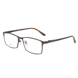 Logorela Men Pure Titanium Glasses Frame Male Square Ultralight Eye Myopia Prescription Eyeglasses 9017