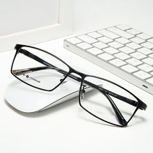 Load image into Gallery viewer, Logorela Men Pure Titanium Glasses Frame Male Square Ultralight Eye Myopia Prescription Eyeglasses 9017