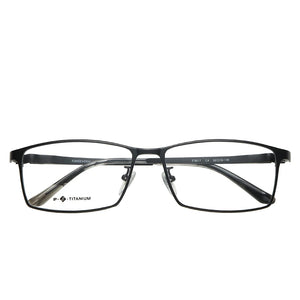 Logorela Men Pure Titanium Glasses Frame Male Square Ultralight Eye Myopia Prescription Eyeglasses 9017