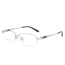 Load image into Gallery viewer, Logorela Men Pure Titanium Semi-rimless Glasses Frame  Male Square Ultralight Eye Myopia Prescription Eyeglasses 9021