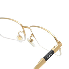 Load image into Gallery viewer, Logorela Men Pure Titanium Semi-rimless Glasses Frame  Male Square Ultralight Eye Myopia Prescription Eyeglasses 9021