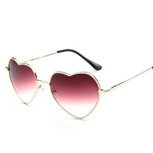 Carica l&#39;immagine nel visualizzatore di Gallery, Love Heart Shaped Sunglasses Women Luxury Cat Eye Sun Glasses Ladies Sexy Sweet Designer Candy Mirror Lens Eyewear UV400