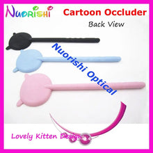 Load image into Gallery viewer, Lovely Kitten Design Cartoon Kids Black Pink Blue Ophthalmic Vision Test Tool Eye Occluder Cover 205K
