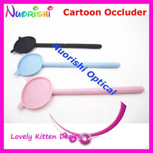 Load image into Gallery viewer, Lovely Kitten Design Cartoon Kids Black Pink Blue Ophthalmic Vision Test Tool Eye Occluder Cover 205K