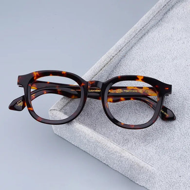 Luxury Brand Dahven Black Women Acetate Sunglasses Frames Original Quality Men Vintage Handmade Eyeglasses Myopia Eyewear